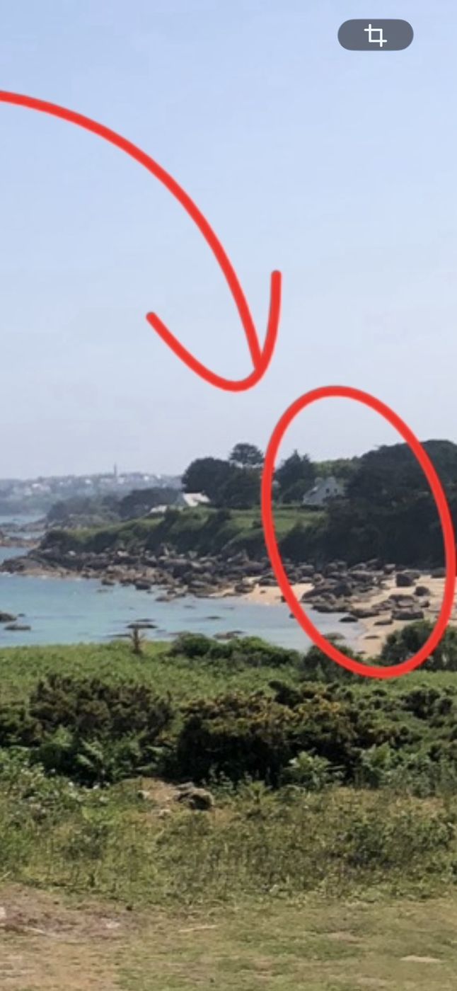 La propriété vue depuis le rivage