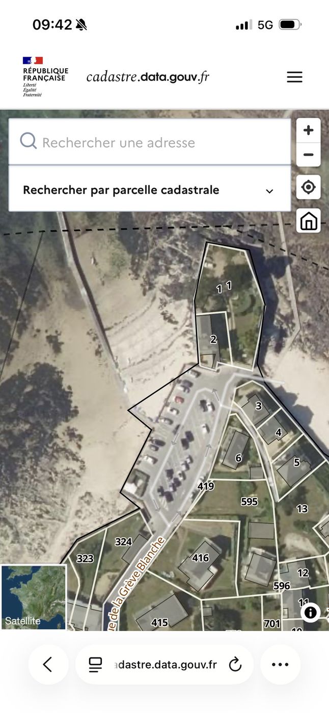 Cadastre : la Grève Blanche, côté Carantec